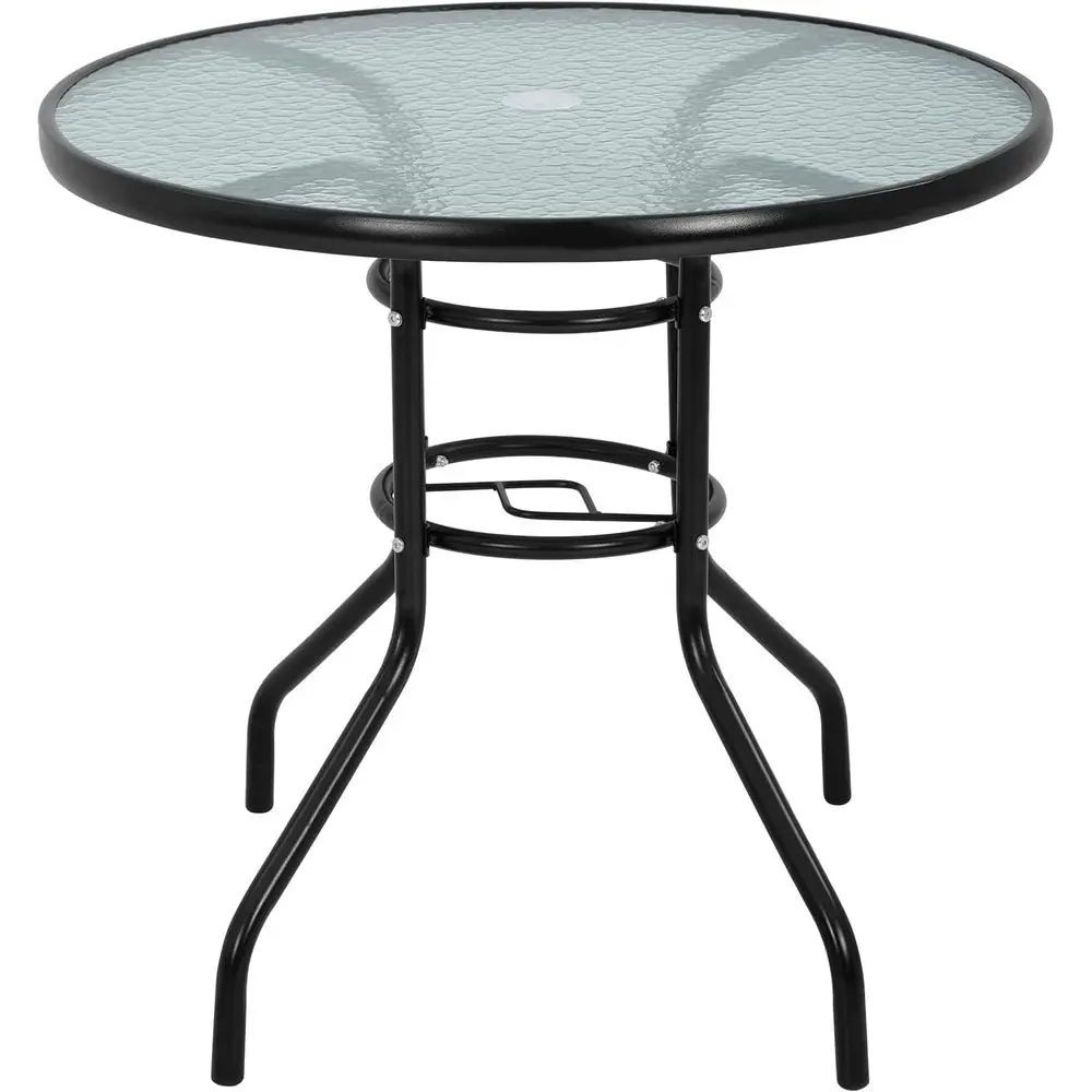 Уличный обеденный стол 32 дюйма для патио, с отверстием для зонта, круглый, из закаленного стекла, для двора, бистро, газона, балкона
Уличный обеденный стол 32 дюйма для патио, с отверстием для зонта, круглый, из закаленного стекла, для двора, бистро, газона, балкона