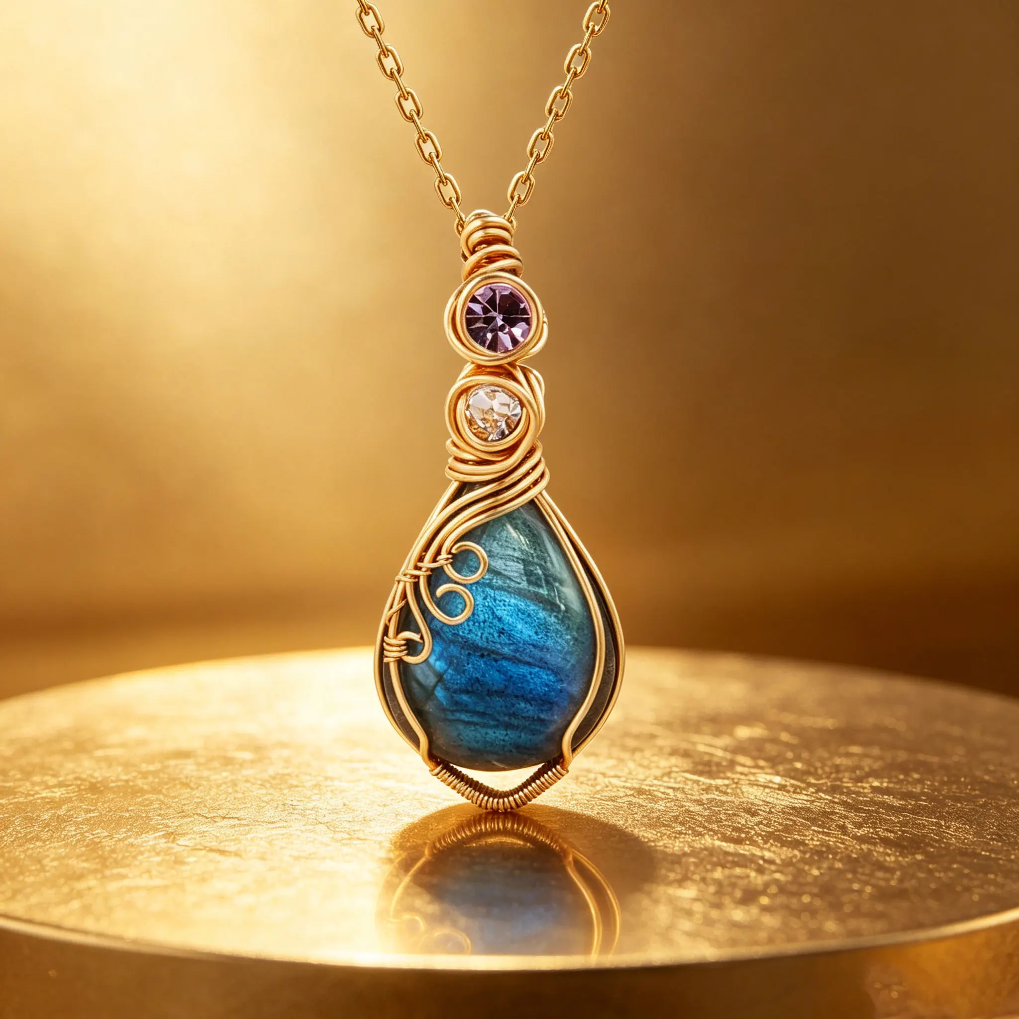 Labradorite Rainbow Gemstone Pendant Copper Wire Wrapped Jewelry Natural Labradorite Necklace Gifts for Women With Box
Labradorite Rainbow Gemstone Pendant Copper Wire Wrapped Jewelry Natural Labradorite Necklace Gifts for Women With Box