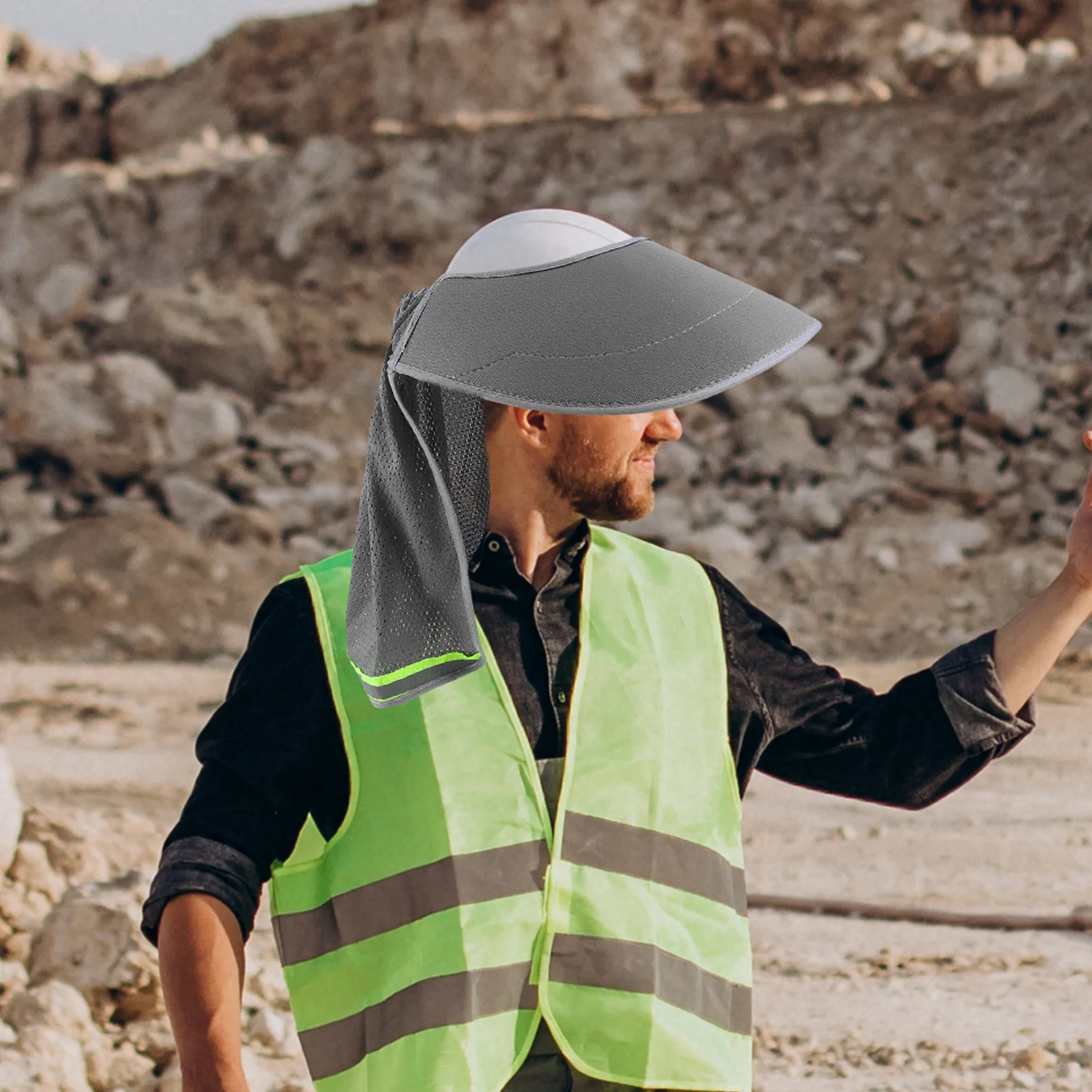 Safety Sunshade Hard Hat Shield UV Protection Brim Lightweight Breathable Reflective Strips for Workers
Safety Sunshade Hard Hat Shield UV Protection Brim Lightweight Breathable Reflective Strips for Workers