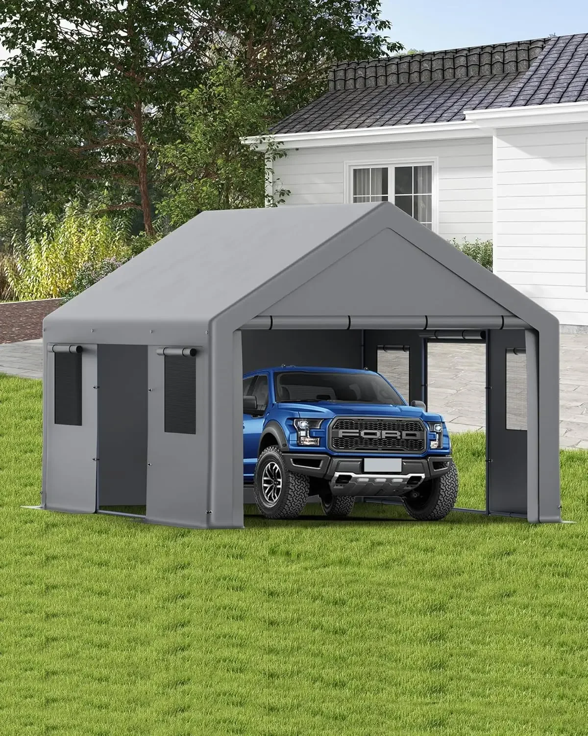 Heavy Duty Carport Shelter Waterproof Uv Protected Reinforced Steel Frame All Weather Outdoor For Cars Trucks Vans Rvs Workshops
Heavy Duty Carport Shelter Waterproof Uv Protected Reinforced Steel Frame All Weather Outdoor For Cars Trucks Vans Rvs Workshops