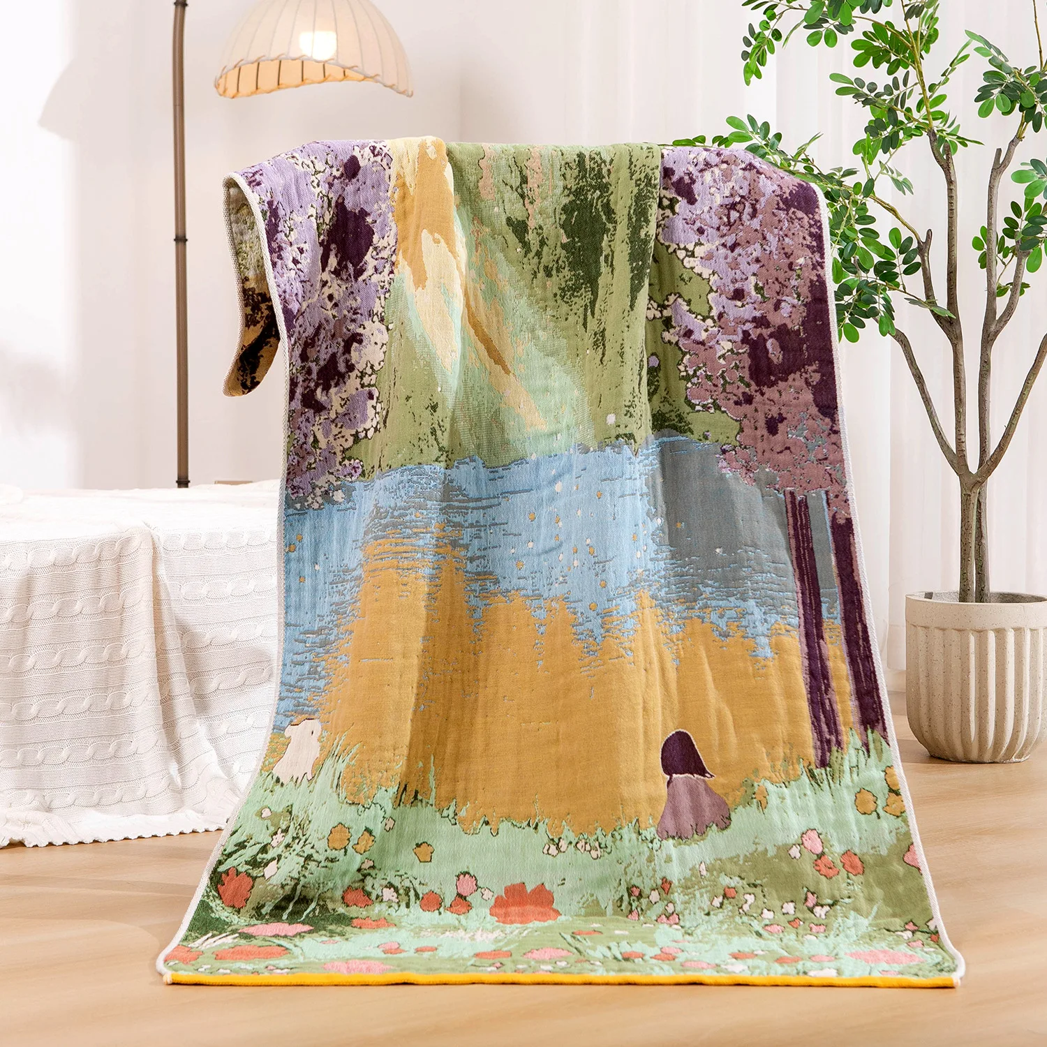 Oil Painting Print Bath Towel, Large, for Bathroom, 75*150 cm, Children, Adults, High Quality, Cotton Gauze
Oil Painting Print Bath Towel, Large, for Bathroom, 75*150 cm, Children, Adults, High Quality, Cotton Gauze