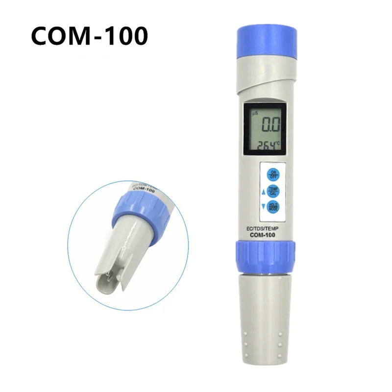 WCS-Professional COM-100 EC Analyzer TDS Meter Тестер температуры с автоматической калибровкой и измерением удержания данных
WCS-Professional COM-100 EC Analyzer TDS Meter Тестер температуры с автоматической калибровкой и измерением удержания данных