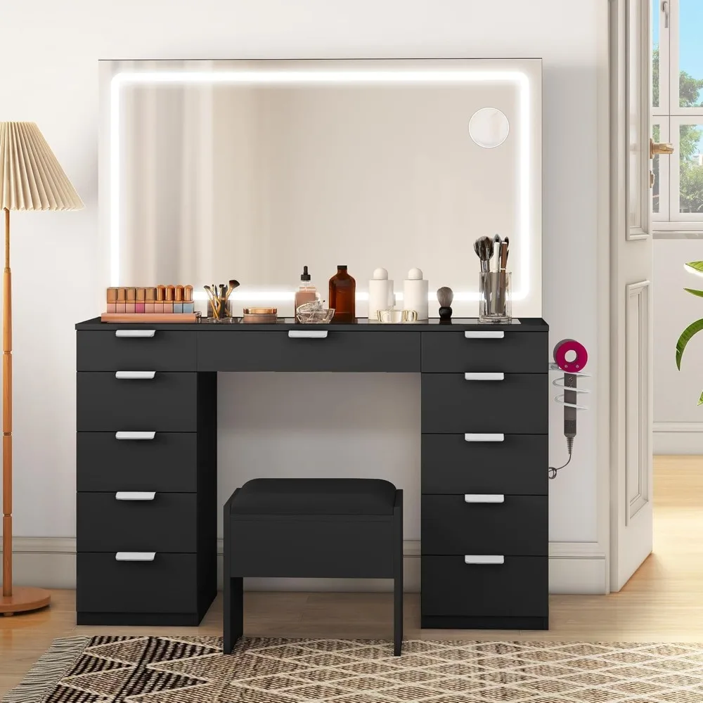 Makeup Vanities, Large Lighted Mirror and Power Outlet, Vanity Desk Set, Makeup Vanitie
Makeup Vanities, Large Lighted Mirror and Power Outlet, Vanity Desk Set, Makeup Vanitie