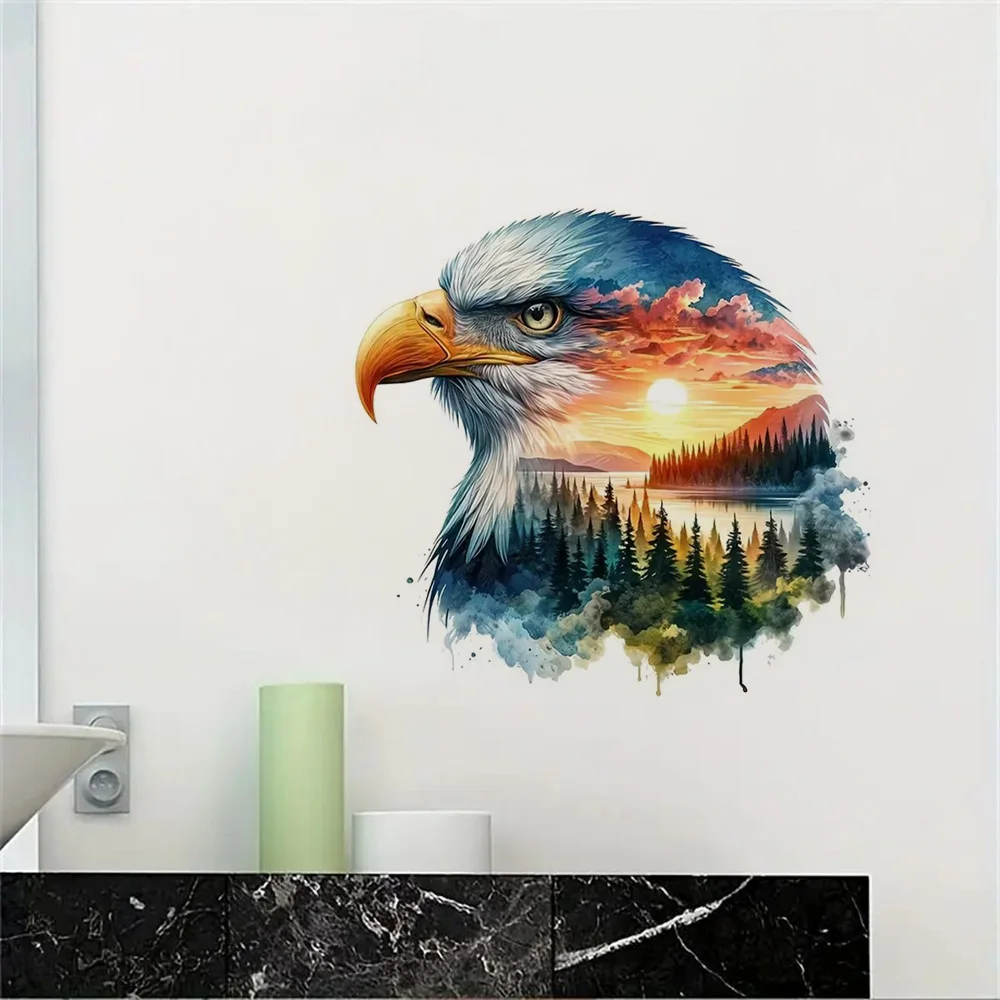 Eagle and Forest Silhouette Vinyl Sticker, Decoration for Living Room, Wall, Bedroom, and Home Decor Car Decals Self-Adhesive
Eagle and Forest Silhouette Vinyl Sticker, Decoration for Living Room, Wall, Bedroom, and Home Decor Car Decals Self-Adhesive