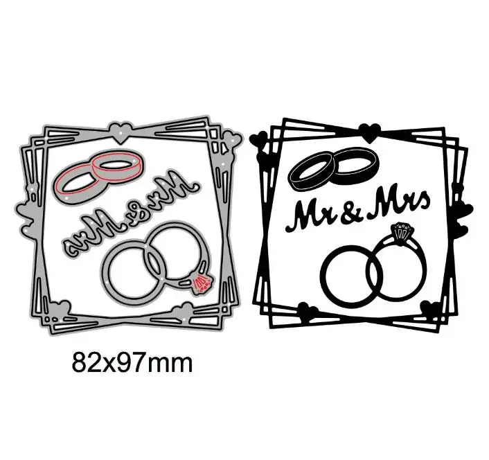 Mr & Mrs Rings metal cutting dies mold Scrapbooking decoration paper craft knife mould blade punch template Embossing 1pcs
Mr & Mrs Rings metal cutting dies mold Scrapbooking decoration paper craft knife mould blade punch template Embossing 1pcs