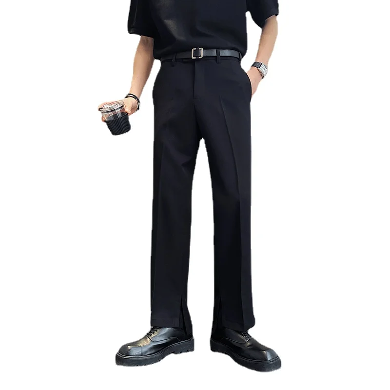 2023Suit Straight Hem Split Fashion Pant Casual Men Man Japan Korean Streetwear Business Chic Pants Male Trousers
2023Suit Straight Hem Split Fashion Pant Casual Men Man Japan Korean Streetwear Business Chic Pants Male Trousers