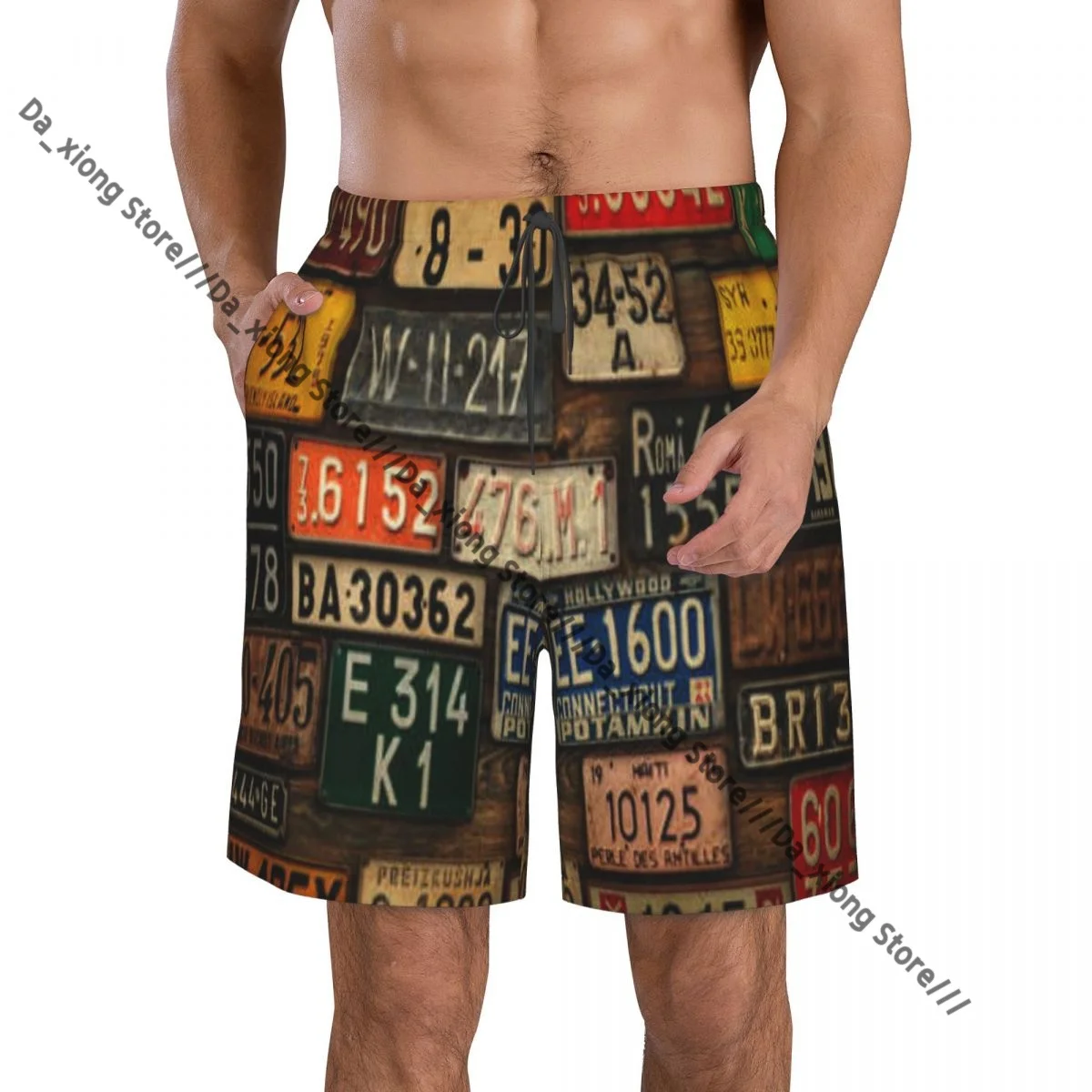 Retro License Plates On The Wooden Wall Quick Dry Swimming Shorts For Men Swimwear Swimsuit Trunk Bathing Beach Wear
Retro License Plates On The Wooden Wall Quick Dry Swimming Shorts For Men Swimwear Swimsuit Trunk Bathing Beach Wear