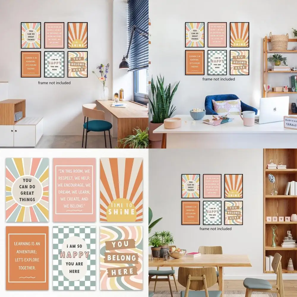6 вдохновляющих постеров в богемном стиле для классных комнат, позитивные аффирмации и умение видеть возможности, современное настенное искусство для школ, 16x2
6 вдохновляющих постеров в богемном стиле для классных комнат, позитивные аффирмации и умение видеть возможности, современное настенное искусство для школ, 16x2