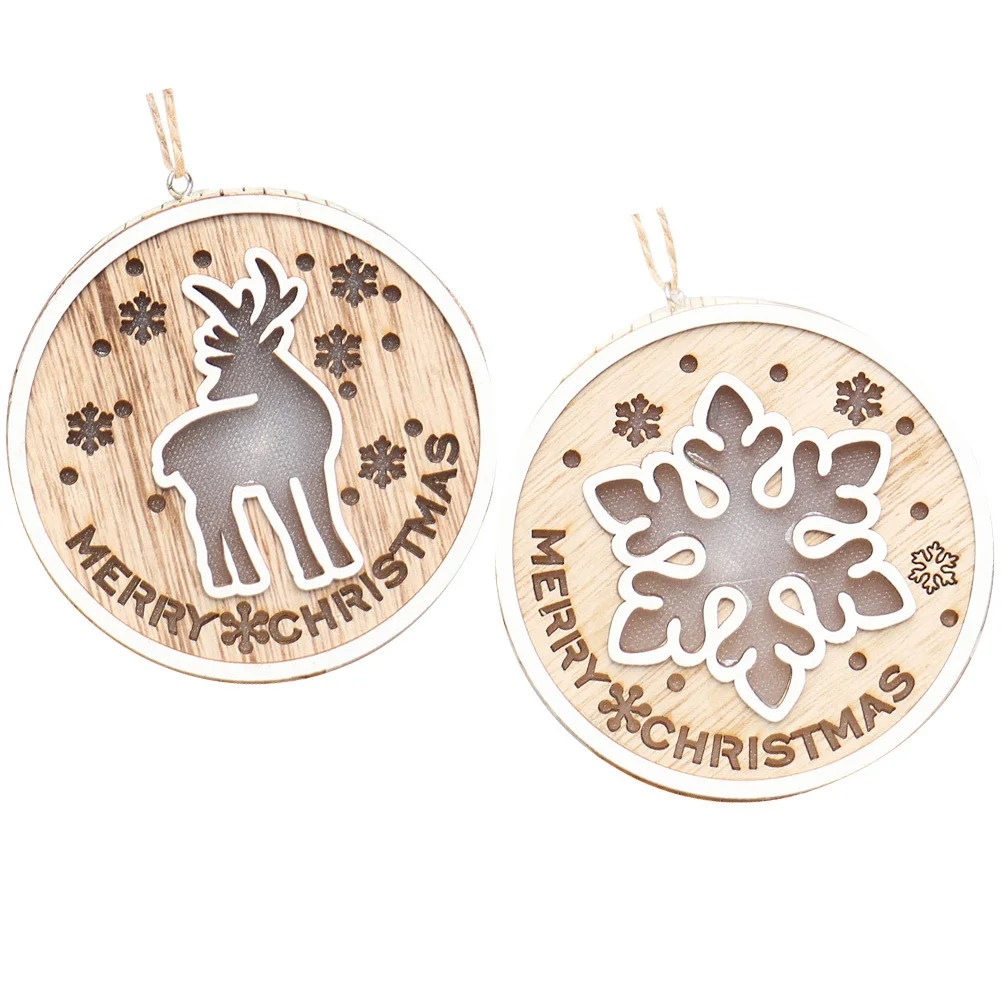 2Pcs LED Illuminated Wood Hanging Ornament Christmas Theme Decor with Snowflake Elk Design for Xmas Tree Wall Door Fireplace
2Pcs LED Illuminated Wood Hanging Ornament Christmas Theme Decor with Snowflake Elk Design for Xmas Tree Wall Door Fireplace
