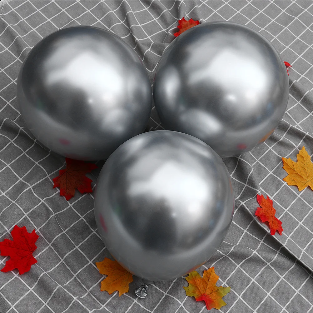 100pcs 10 Inches Latex Metallic Balloons Thicken Decoration Balloons for Birthday Wedding Baby Shower (Silver)
100pcs 10 Inches Latex Metallic Balloons Thicken Decoration Balloons for Birthday Wedding Baby Shower (Silver)