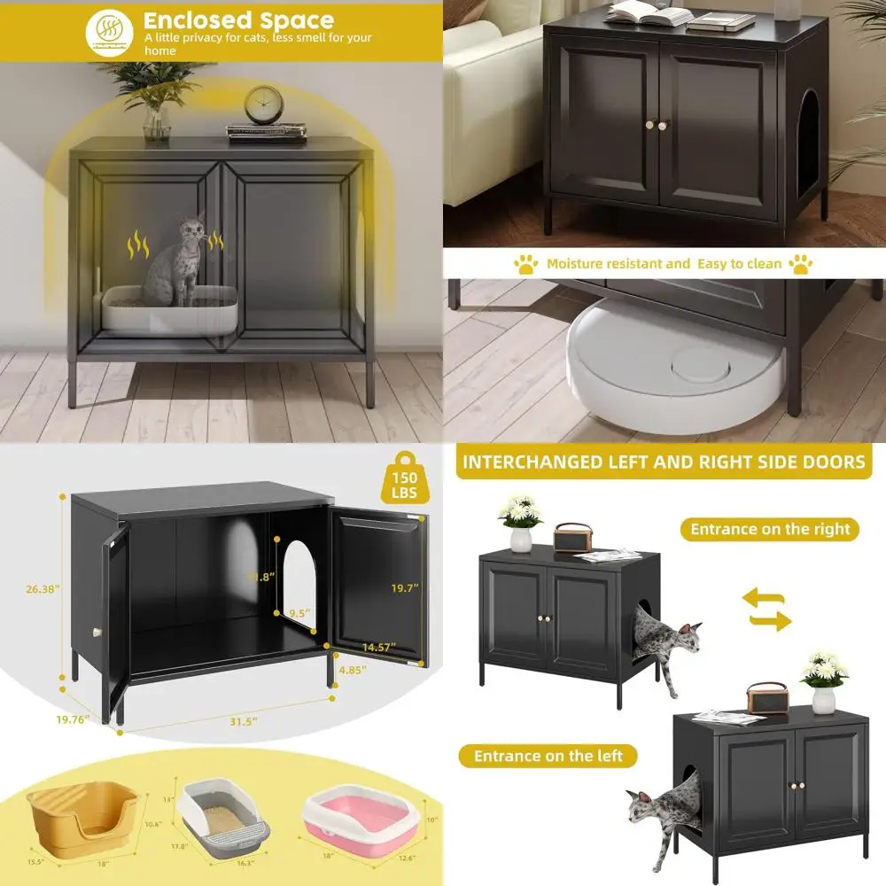 Металлический корпус для кошачьего туалета с дверцей сарая, домашняя мебель для домашних животных, подходит для большинства коробок, дизайн столика, черный
Металлический корпус для кошачьего туалета с дверцей сарая, домашняя мебель для домашних животных, подходит для большинства коробок, дизайн столика, черный