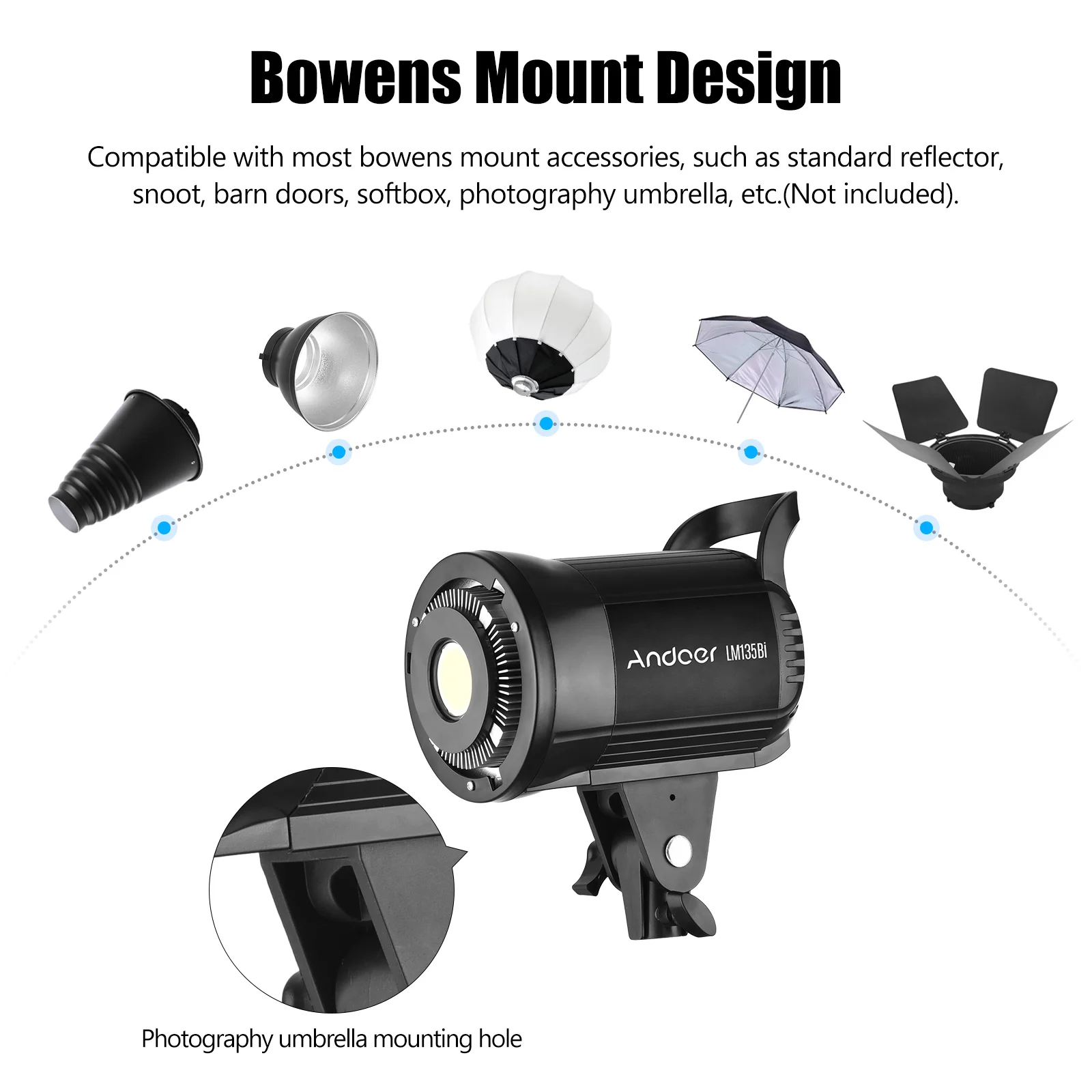 Portable LED Photography Fill Light 135W Studio Video Light 2800K to 5600K Dimmable for Bowens Mount Video Light with Remote
Portable LED Photography Fill Light 135W Studio Video Light 2800K to 5600K Dimmable for Bowens Mount Video Light with Remote