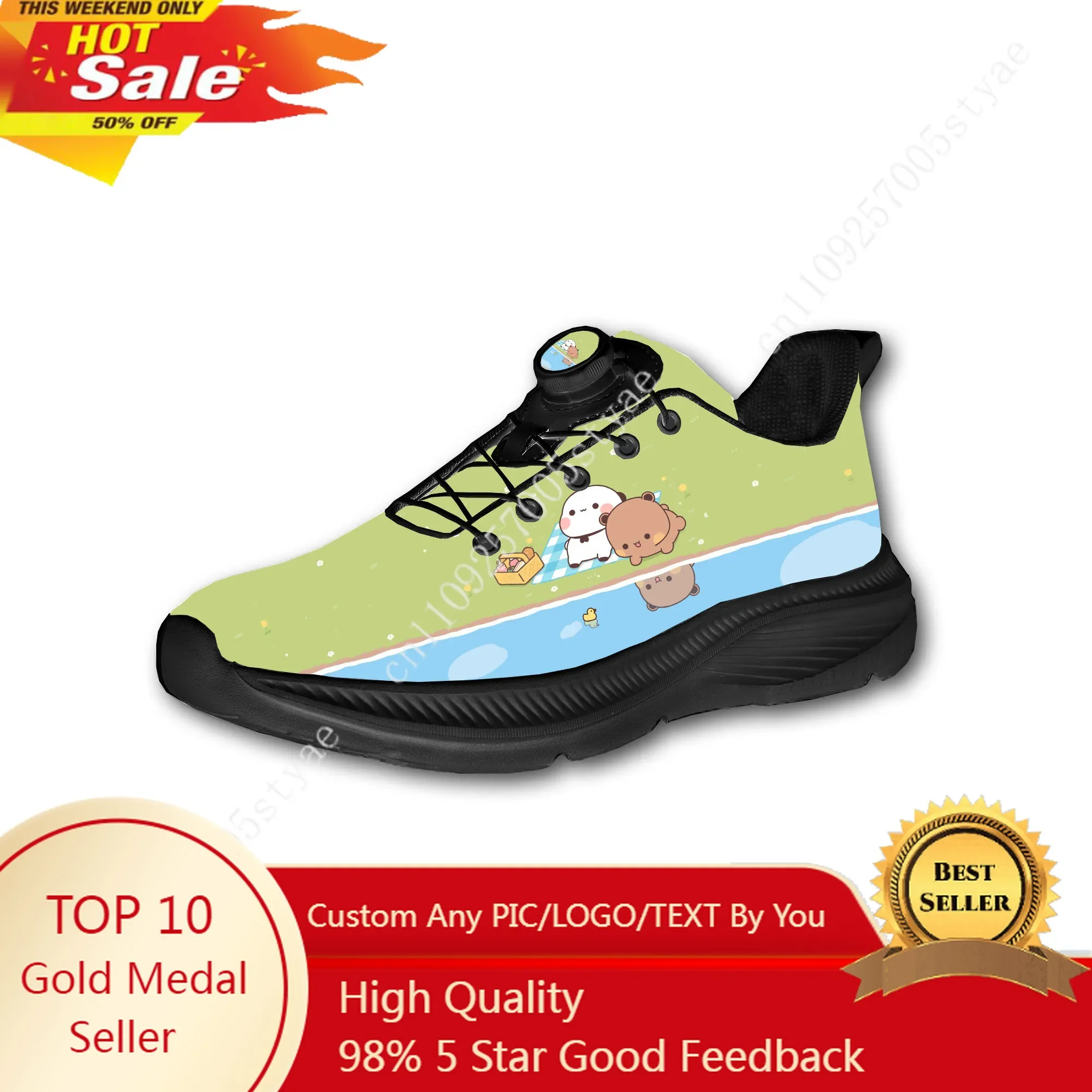 Bubu Dudu Cartoon Animation Men Women Running Off-road Shoes Laceless Rotating Button Sports Shoe Hiking Leisure Custom Sneaker
Bubu Dudu Cartoon Animation Men Women Running Off-road Shoes Laceless Rotating Button Sports Shoe Hiking Leisure Custom Sneaker