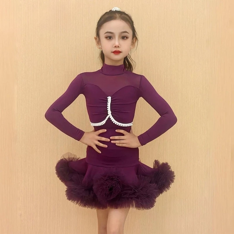 Customized Latin Dance Dress Girls' Long Sleeve Top Competition Performance Professional Cha Cha Samba Dance Skirt платье латина
Customized Latin Dance Dress Girls' Long Sleeve Top Competition Performance Professional Cha Cha Samba Dance Skirt платье латина