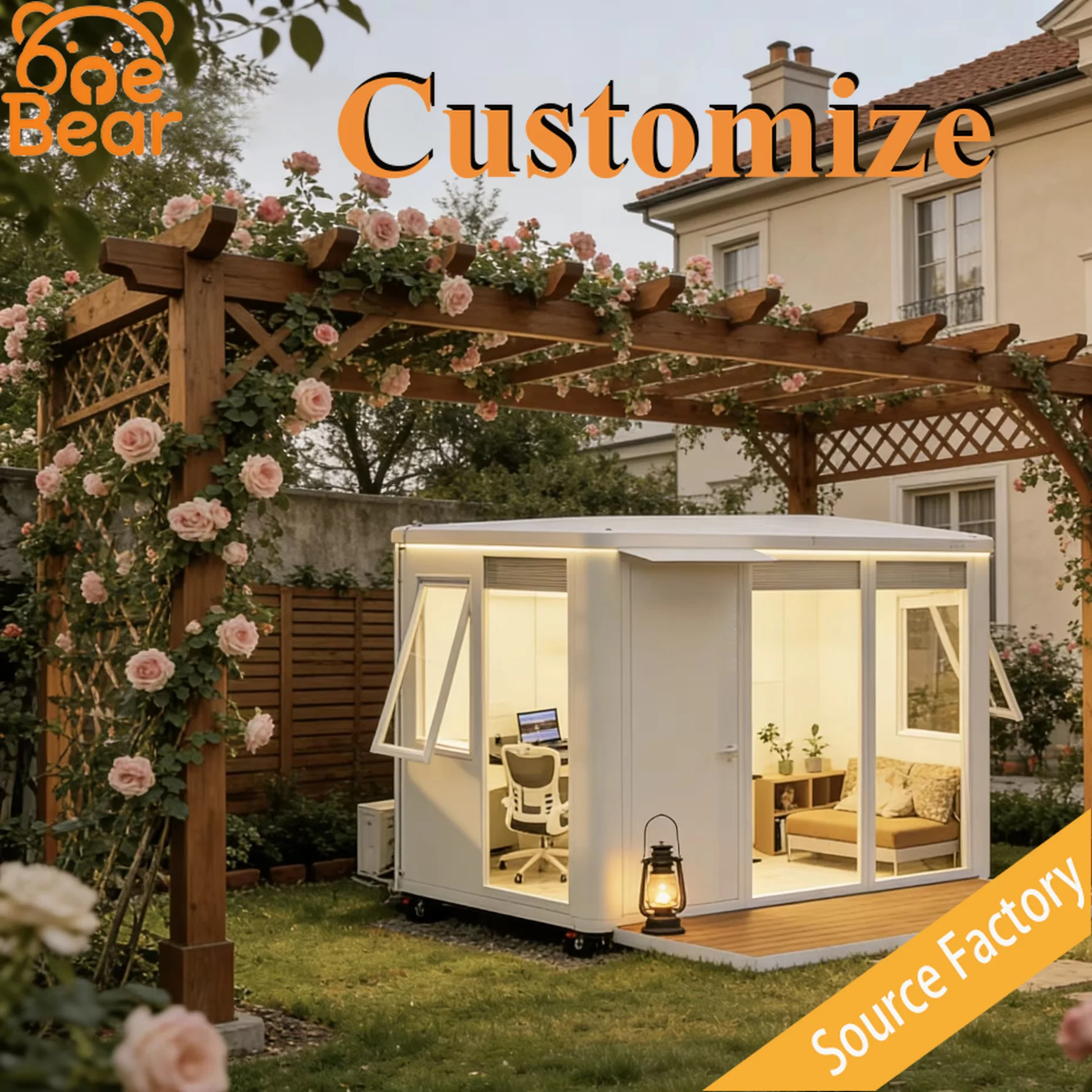 Full View Glass Soundproof Office Pod LED Strip Light Acoustic Cabin Movable Indoor Sun Booth for Studio & Home Work
Full View Glass Soundproof Office Pod LED Strip Light Acoustic Cabin Movable Indoor Sun Booth for Studio & Home Work