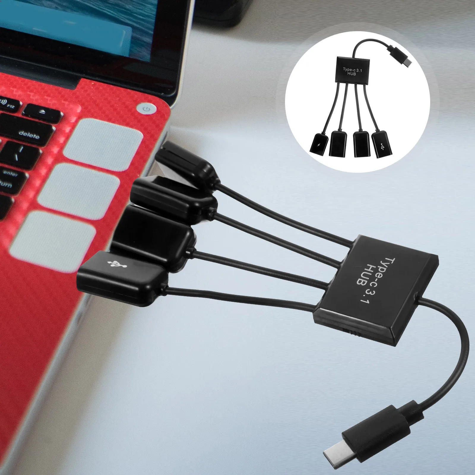 1 комплект USB 2,0 Otg, 4 порта, концентратор, удлинитель, адаптер-сплиттер для ноутбука, ПК, удлинитель клавиатуры, разветвитель 
1 комплект USB 2,0 Otg, 4 порта, концентратор, удлинитель, адаптер-сплиттер для ноутбука, ПК, удлинитель клавиатуры, разветвитель