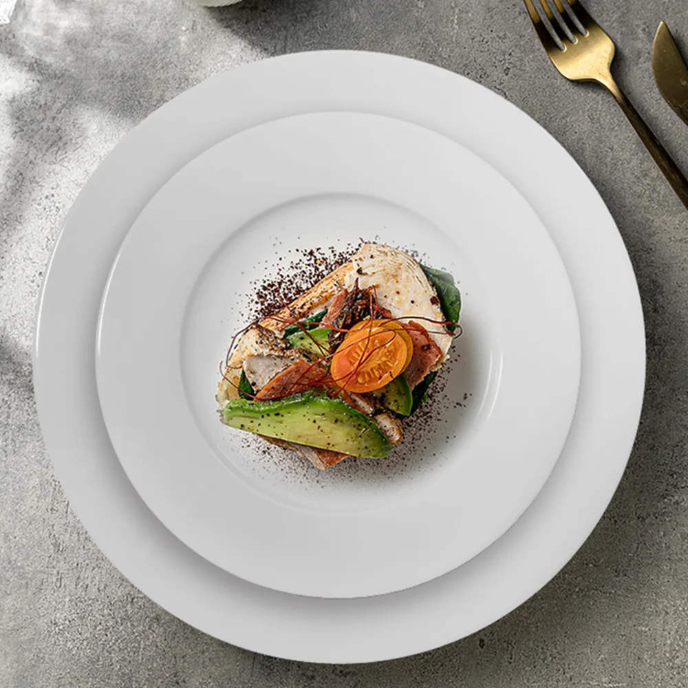 Simple Design Bone China Dinnerware Set Pure White Porcelain Plate for Dessert Steak Noodles Snack Cake Banquet Tableware Gifts
Simple Design Bone China Dinnerware Set Pure White Porcelain Plate for Dessert Steak Noodles Snack Cake Banquet Tableware Gifts