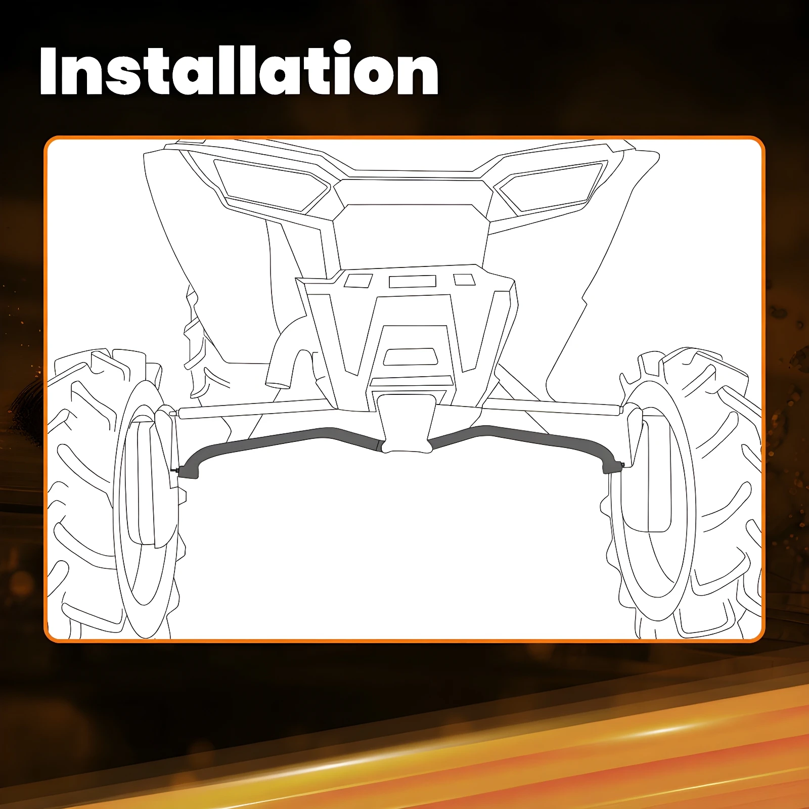 Rear Lower High Clearance Radius Rods Bars Set for Polaris RZR 1000 XP TURBO XP