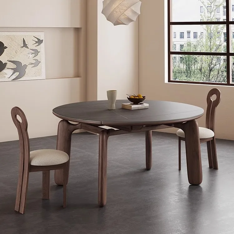 American folding solid wood dining table and chairs retractable square round shape 2025 new retro French medieval wabi-sabi
American folding solid wood dining table and chairs retractable square round shape 2025 new retro French medieval wabi-sabi