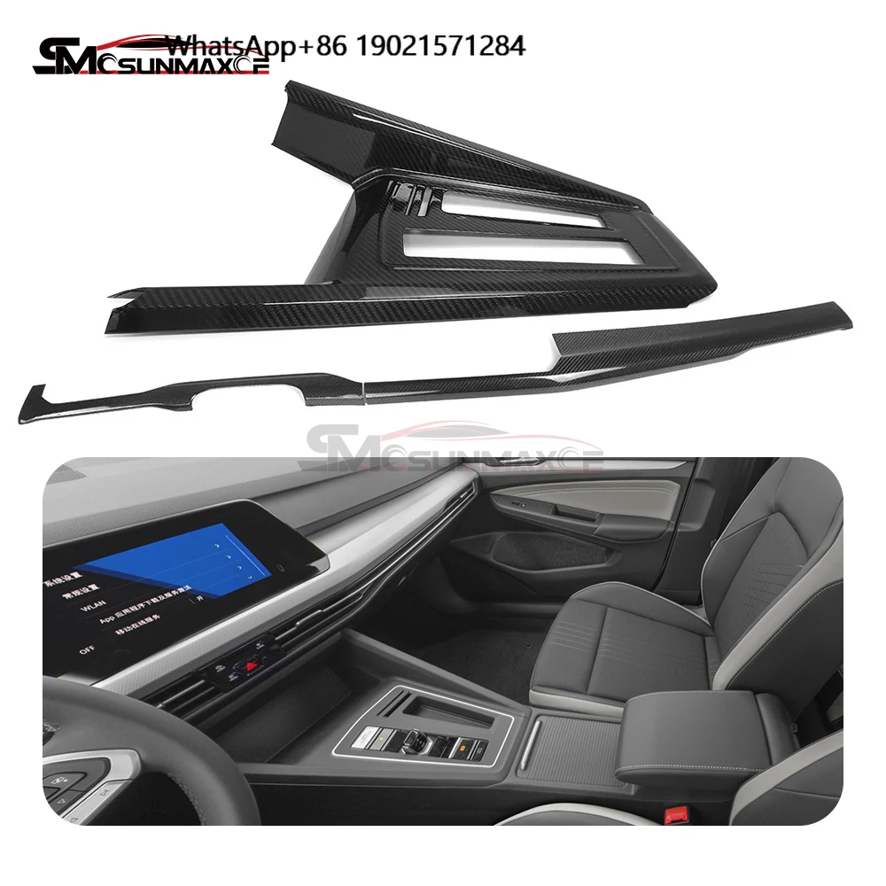 4Pcs Car Interior Center Console Dry Carbon Fiber Dashboard & Center Console Panel Trim for VW Golf 8 MK8 GTE GTI GTD 2020-2022
4Pcs Car Interior Center Console Dry Carbon Fiber Dashboard & Center Console Panel Trim for VW Golf 8 MK8 GTE GTI GTD 2020-2022