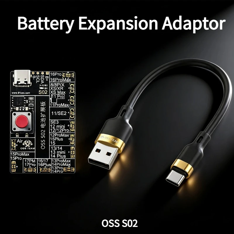 Адаптер расширения аккумуляторной батареи OSS S02 для серии iP 8-17, поддержка обнаружения W28Pro V8, для различных сценариев ремонта телефонов
Адаптер расширения аккумуляторной батареи OSS S02 для серии iP 8-17, поддержка обнаружения W28Pro V8, для различных сценариев ремонта телефонов