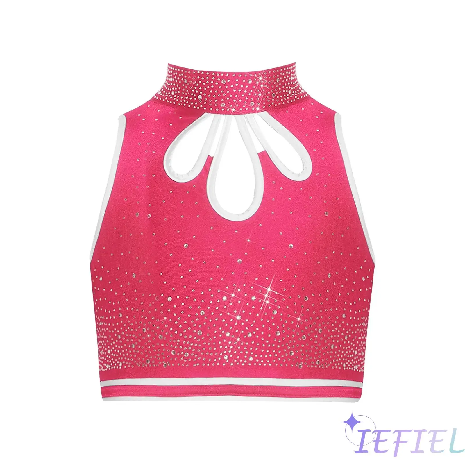 Kids Sparkly Rhinestone Hollow Out Dance Vest Top Girl Sleeveless Crop Top for Gymnastics Figure Skating Stage Performance Dance
Kids Sparkly Rhinestone Hollow Out Dance Vest Top Girl Sleeveless Crop Top for Gymnastics Figure Skating Stage Performance Dance