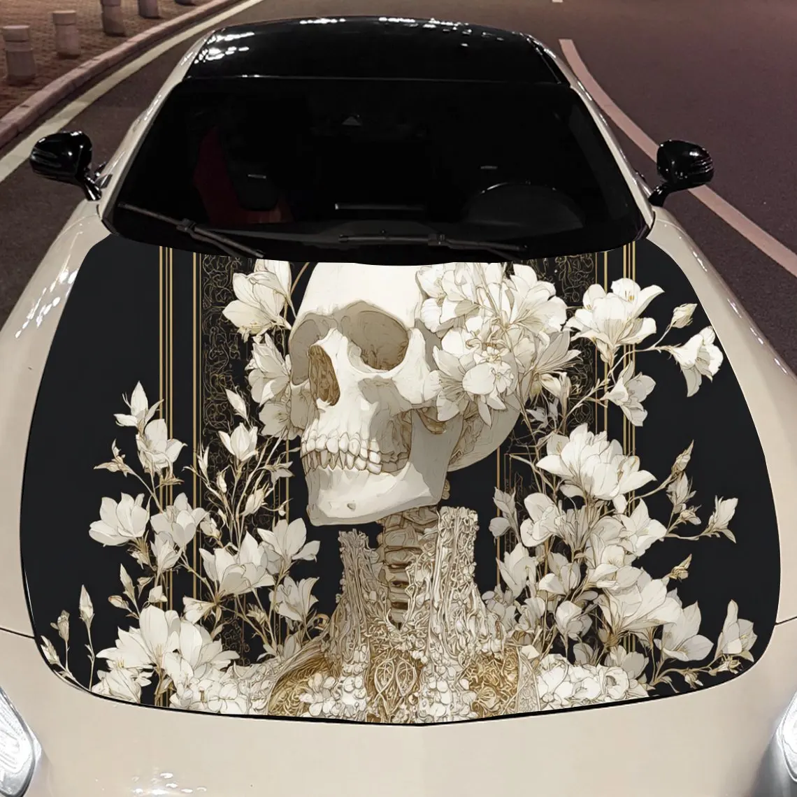White Flower Skull Car Hood Vinyl Stickers Car Surface Protection Decal Car Decoration Cover Vinyl Wraps Waterproof Self-adhesiv
White Flower Skull Car Hood Vinyl Stickers Car Surface Protection Decal Car Decoration Cover Vinyl Wraps Waterproof Self-adhesiv