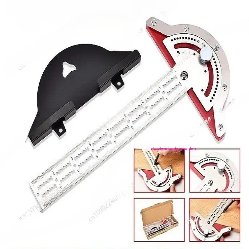 Multifunctional woodworking ruler, edge ruler, angle ruler, measuring tool semicircular activity
Multifunctional woodworking ruler, edge ruler, angle ruler, measuring tool semicircular activity