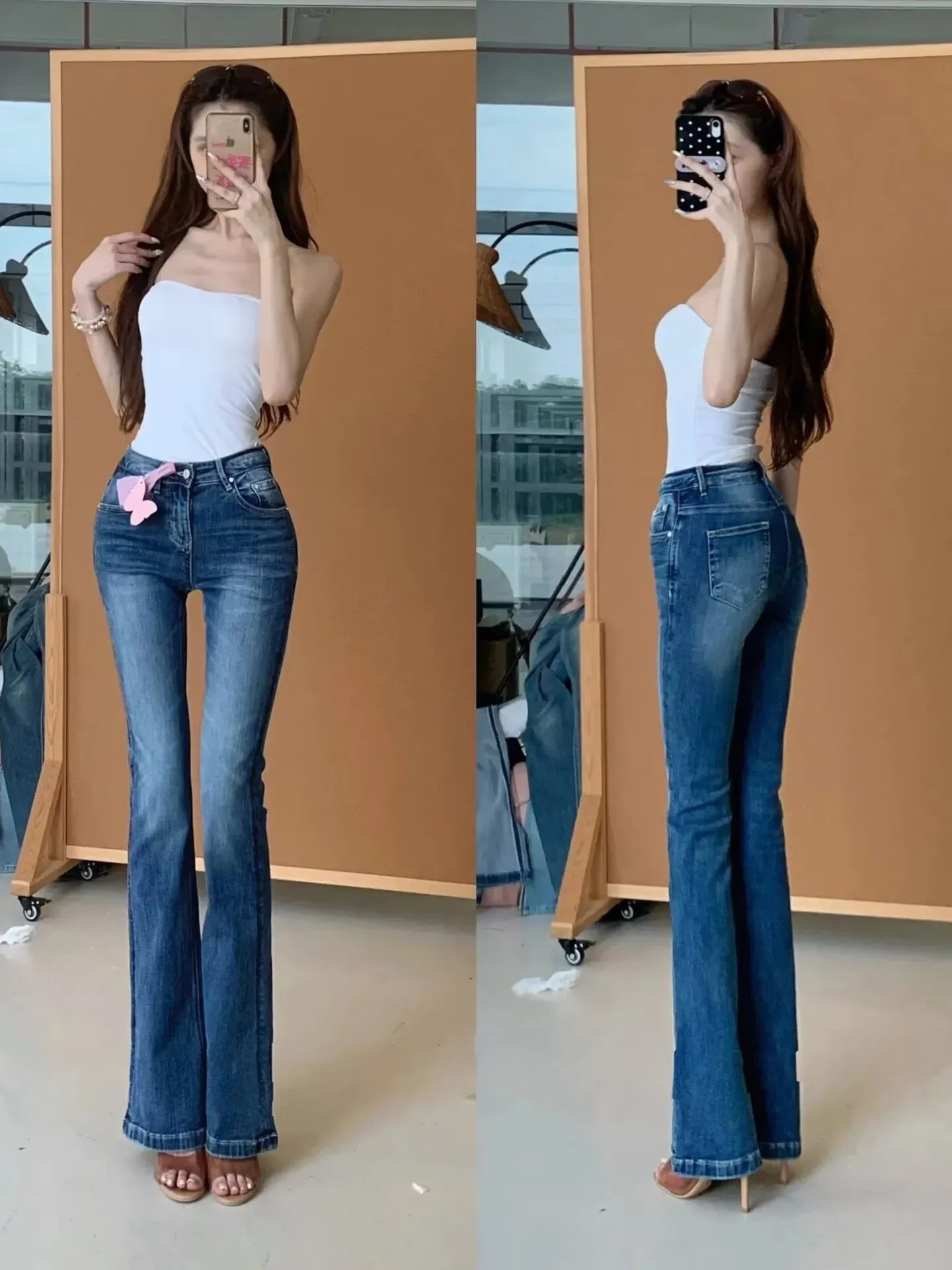 High Waist Micro Flare Jeans Elastic Cropped Mustard Slim Fit Cotton Stretch Denim Women's Fashion Spring Summer 2026
High Waist Micro Flare Jeans Elastic Cropped Mustard Slim Fit Cotton Stretch Denim Women's Fashion Spring Summer 2026
