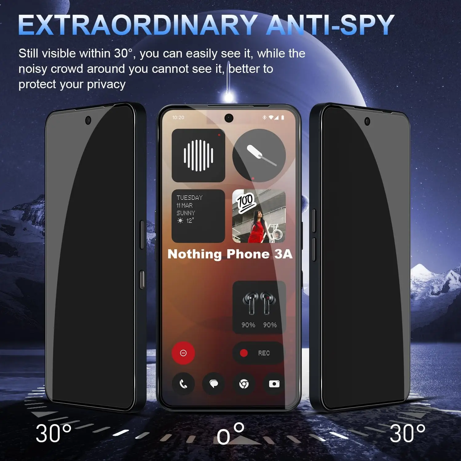 2 шт. защитных стекол 9H Privacy для Nothing Phone (3a)/(3a Pro) с антишпионским эффектом
2 шт. защитных стекол 9H Privacy для Nothing Phone (3a)/(3a Pro) с антишпионским эффектом