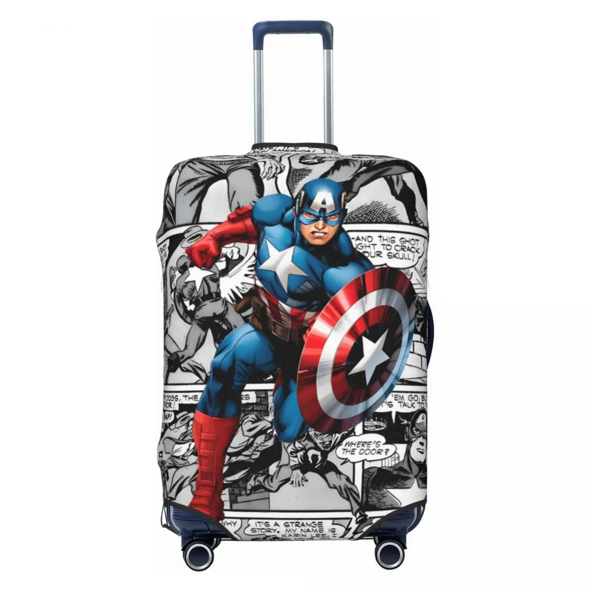 Custom Captain America Anime Cartoon Suitcase Cover Dust Proof Cool Superhero Travel Luggage Covers for 18-32 inch
Custom Captain America Anime Cartoon Suitcase Cover Dust Proof Cool Superhero Travel Luggage Covers for 18-32 inch
