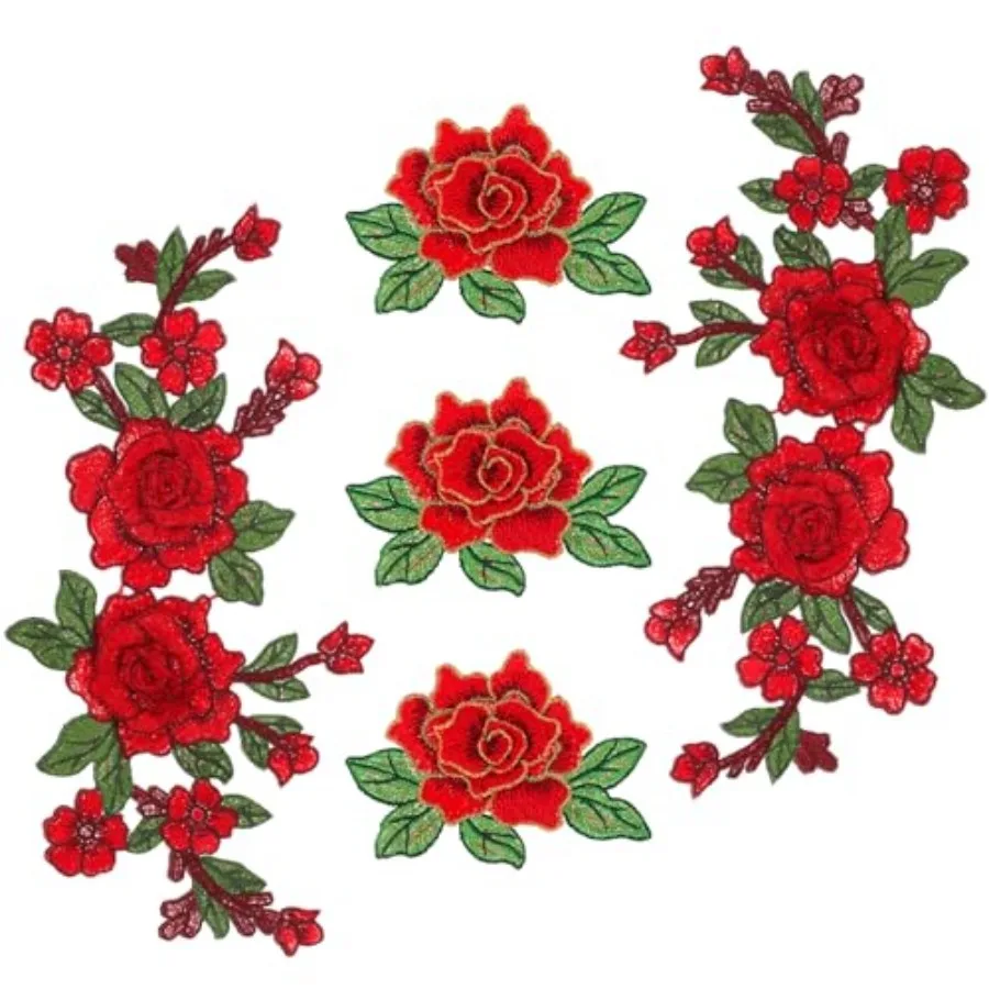 5pcs Rose Flower Embroide Patches, Applique Sewing Patches, Patches for Arts Crafts DIY Decor, Flower Fabric Patches for Jeans
5pcs Rose Flower Embroide Patches, Applique Sewing Patches, Patches for Arts Crafts DIY Decor, Flower Fabric Patches for Jeans