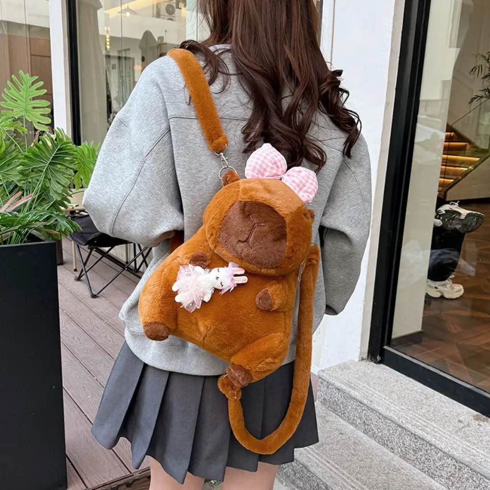 Kawaii плюшевый рюкзак с капибарой, детская сумка с 3D молнией, сумка через плечо
Kawaii плюшевый рюкзак с капибарой, детская сумка с 3D молнией, сумка через плечо
