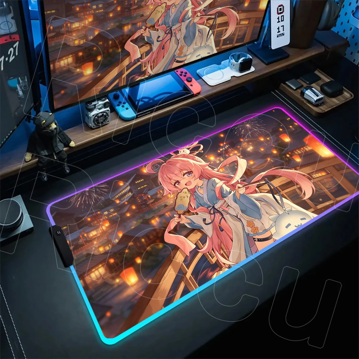 Rubber Gaming Accessories RGB LED HD Non-slip Keyboard Mat Blue Archive Takanashi Hoshino Mouse Pad XXL Laege Table Pads Backlit
Rubber Gaming Accessories RGB LED HD Non-slip Keyboard Mat Blue Archive Takanashi Hoshino Mouse Pad XXL Laege Table Pads Backlit