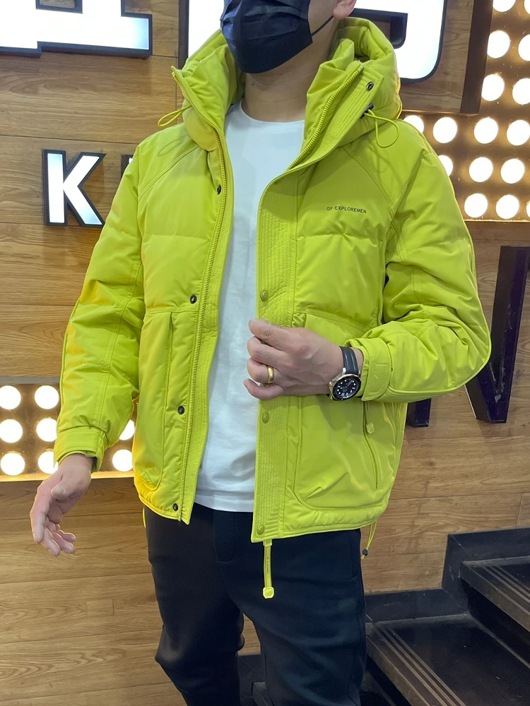Winter New Men's Hooded down Jaet Thiened White Du Feather Warm Casual Outerwear Bread Sle Youth Faionable Coat
Winter New Men's Hooded down Jaet Thiened White Du Feather Warm Casual Outerwear Bread Sle Youth Faionable Coat