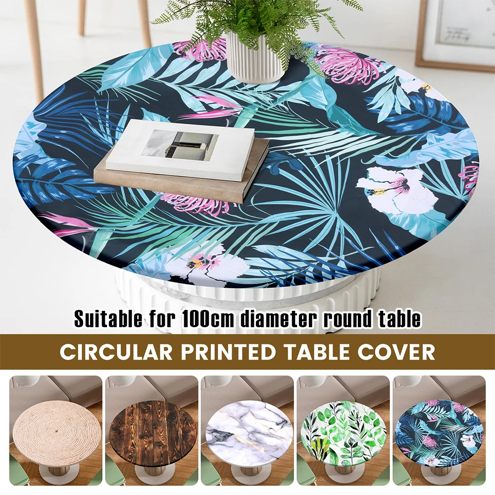 Elastic Round Table Cloth Polyester Waterproof Dining Table Cloth Oil-Proof Kitchen Circle Table Cover for Decor Diameter 100cm
Elastic Round Table Cloth Polyester Waterproof Dining Table Cloth Oil-Proof Kitchen Circle Table Cover for Decor Diameter 100cm