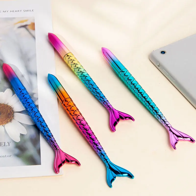 104Pcs Mermaid Shape Ballpoint Pens Gradient Colorful Beautiful Fish Tail Gift Pen Stationery Cartoon Gel Pens
104Pcs Mermaid Shape Ballpoint Pens Gradient Colorful Beautiful Fish Tail Gift Pen Stationery Cartoon Gel Pens