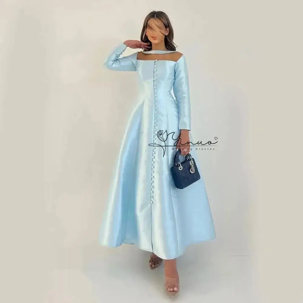 customized Prom Dress Long Sleeves Ankle Length Evening Dress With Summer Women Wedding Party Formal Gowns Arabia
customized Prom Dress Long Sleeves Ankle Length Evening Dress With Summer Women Wedding Party Formal Gowns Arabia