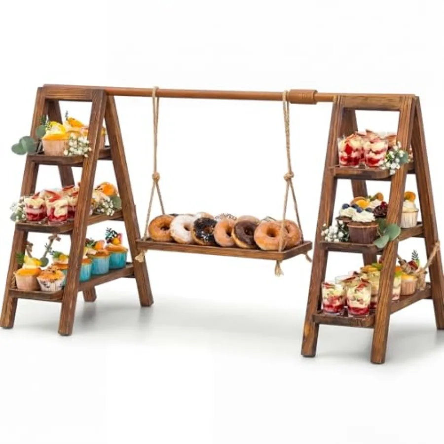 Wooden 3 Tier Swing Cupcake Stand with Serving Platter Foldable Ladder Stand Dessert Display Snack Fruit Cake Bread Centerpiece
Wooden 3 Tier Swing Cupcake Stand with Serving Platter Foldable Ladder Stand Dessert Display Snack Fruit Cake Bread Centerpiece