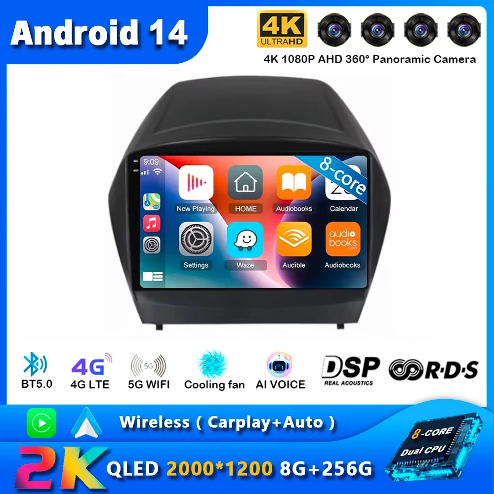 Android 14 WIFI+4G Carplay Auto DSP 2din Car Radio Multimedia Video Player Navigation GPS For Hyundai Tucson 2 LM IX35 2009-2015
Android 14 WIFI+4G Carplay Auto DSP 2din Car Radio Multimedia Video Player Navigation GPS For Hyundai Tucson 2 LM IX35 2009-2015