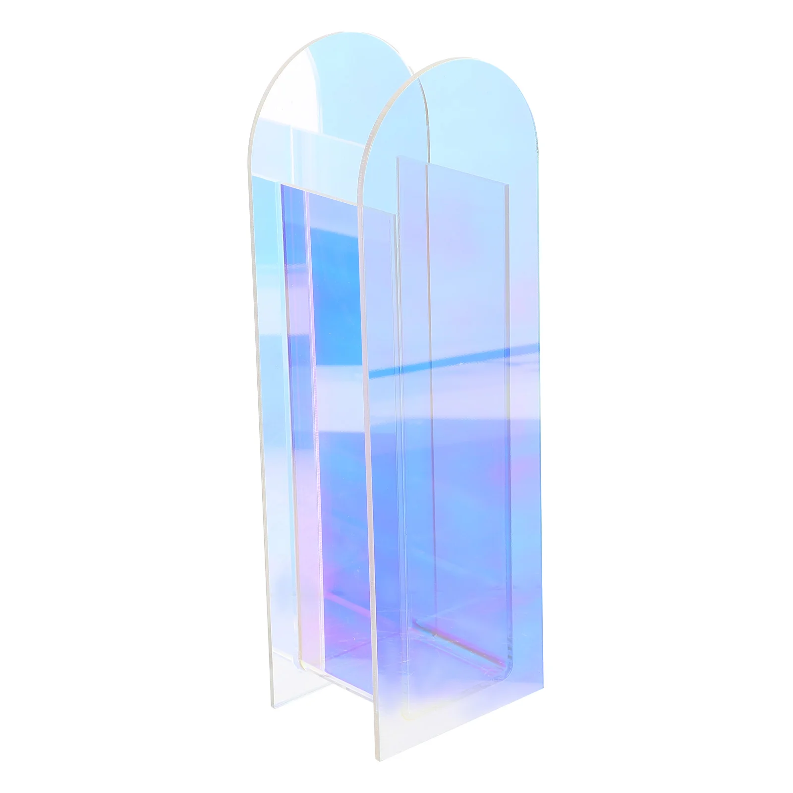 Colorful Transparent Acrylic Flower Iridescent Table Decor Elegant Artistic Vase for Dried Flowers Home Office Novel Vase Holder
Colorful Transparent Acrylic Flower Iridescent Table Decor Elegant Artistic Vase for Dried Flowers Home Office Novel Vase Holder