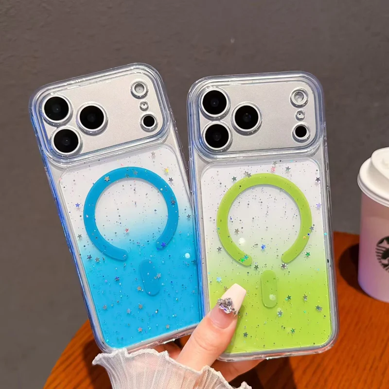 Transparent Glitter Shockproof for MagSafe Phone Case For iPhone 17 Pro 17pro max Magnetic Wireless Charging Clear Armor Cover
Transparent Glitter Shockproof for MagSafe Phone Case For iPhone 17 Pro 17pro max Magnetic Wireless Charging Clear Armor Cover