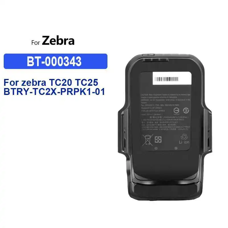 Portable Terminal Device Battery BT-000343 2900mAh For Zebra TC20 TC25 Btry-TC2X-PRPK1-01 BTRYTC2XPRPK101
Portable Terminal Device Battery BT-000343 2900mAh For Zebra TC20 TC25 Btry-TC2X-PRPK1-01 BTRYTC2XPRPK101