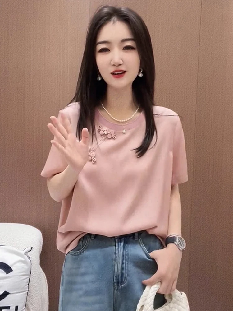 Новая китайская футболка Sle ort Sve Design Sense для похудения на пуговицах, роскошный элитный летний модный топ
Новая китайская футболка Sle ort Sve Design Sense для похудения на пуговицах, роскошный элитный летний модный топ