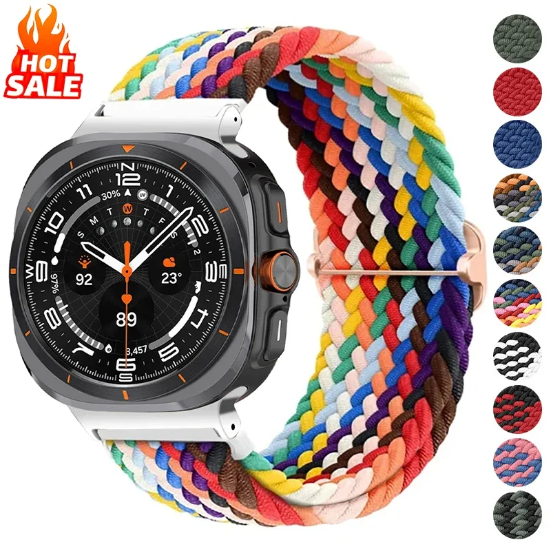 Elastic Nylon Strap for Samsung Galaxy Watch 7 Ultra 47mm Braided Band Adjust Bracelet for Galaxy Watch 7 Ultra Watchband Correa
Elastic Nylon Strap for Samsung Galaxy Watch 7 Ultra 47mm Braided Band Adjust Bracelet for Galaxy Watch 7 Ultra Watchband Correa