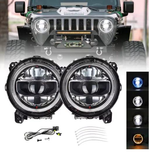 2025 HOT 9 Inch LED Headlights for Jeep Wrangler JL 2018 -2024 2019 2020 Hi/Low Beam Halo Daytime Running Light Turn Signal Lamp
2025 HOT 9 Inch LED Headlights for Jeep Wrangler JL 2018 -2024 2019 2020 Hi/Low Beam Halo Daytime Running Light Turn Signal Lamp