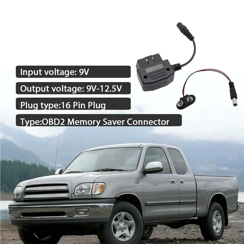 OBD2 Memory Saver 16Pin OBD Power Cable For Car Battery Saver With 9V Backup And Memory Protections X37F
OBD2 Memory Saver 16Pin OBD Power Cable For Car Battery Saver With 9V Backup And Memory Protections X37F
