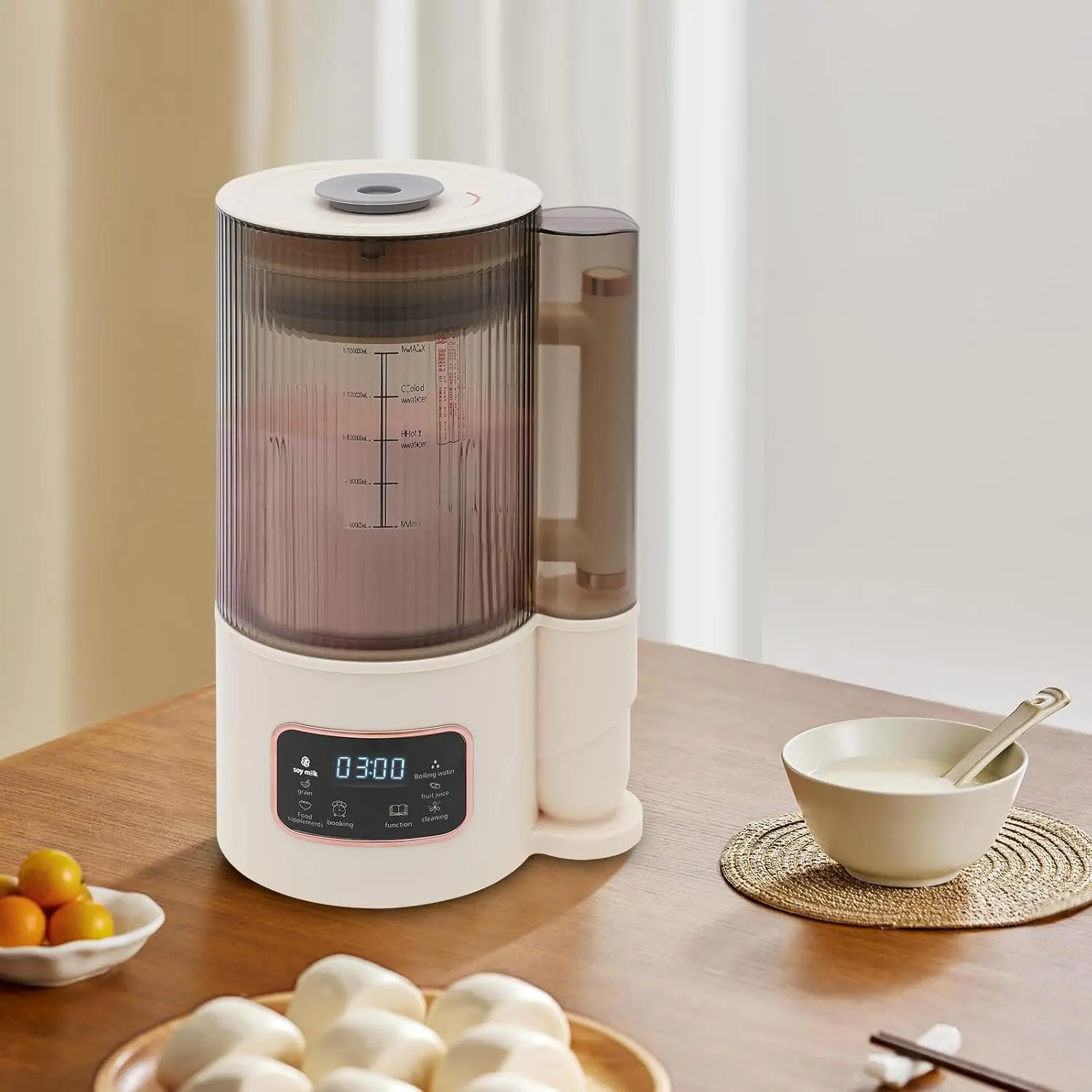 Automatic Soy Milk Machine with 12 Blades, Portable Soy Milk Maker Nut Milk Maker Machine Countertop Blender White for Kitchen
Automatic Soy Milk Machine with 12 Blades, Portable Soy Milk Maker Nut Milk Maker Machine Countertop Blender White for Kitchen