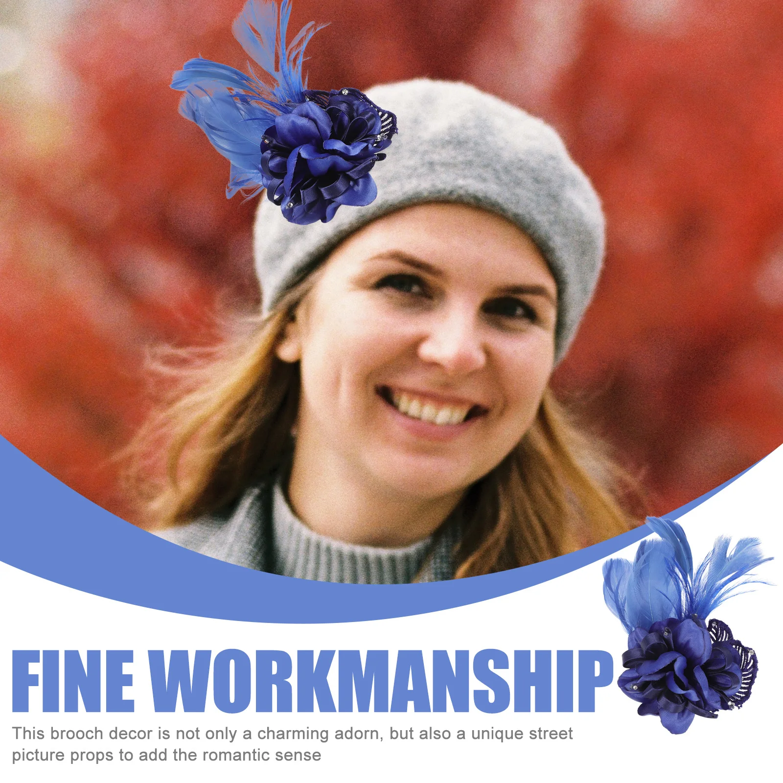 Flower Brooch Pin Corsage Fabric Flower Pin Vintage Headpiece Wedding Party Decorative Brooch Navy Blue Fascinators
Flower Brooch Pin Corsage Fabric Flower Pin Vintage Headpiece Wedding Party Decorative Brooch Navy Blue Fascinators