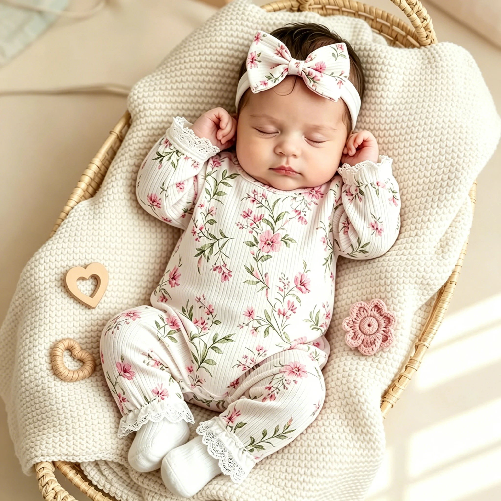 Ylsteed Newborn Photography Clothing Baby Girl Floral Print Romper Headband Set Infant Long Sleeve Jumpsuit Coming Home OutfitHD
Ylsteed Newborn Photography Clothing Baby Girl Floral Print Romper Headband Set Infant Long Sleeve Jumpsuit Coming Home OutfitHD